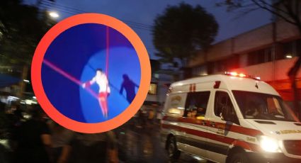 MOMENTO EXACTO en el que trapecista sufre caída de 20 metros; este es su estado de salud