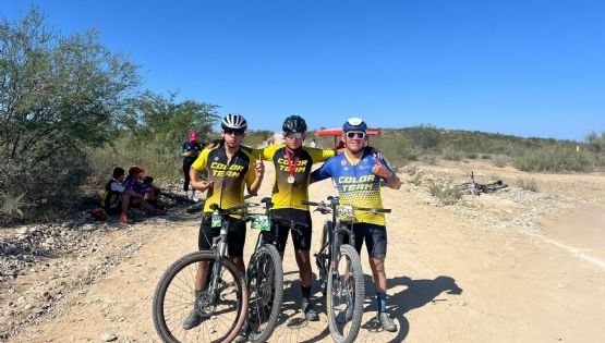 Ciclistas del Color Team 'vuelan' en la pista; brillan en territorio coahuilense