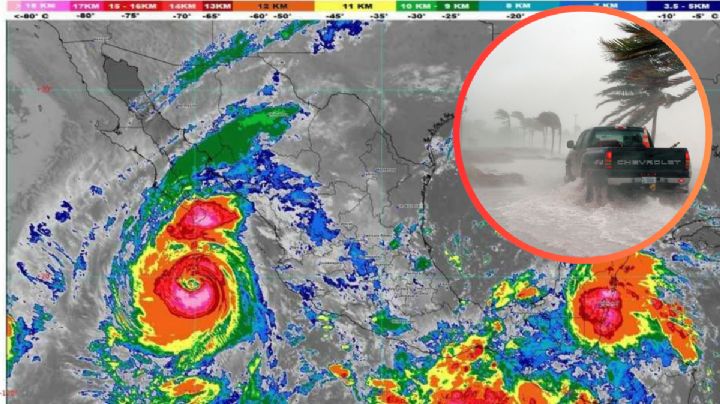 Huracán 'Priscilla' paraliza Baja California Sur; clases y vuelos suspendidos por fuertes lluvias