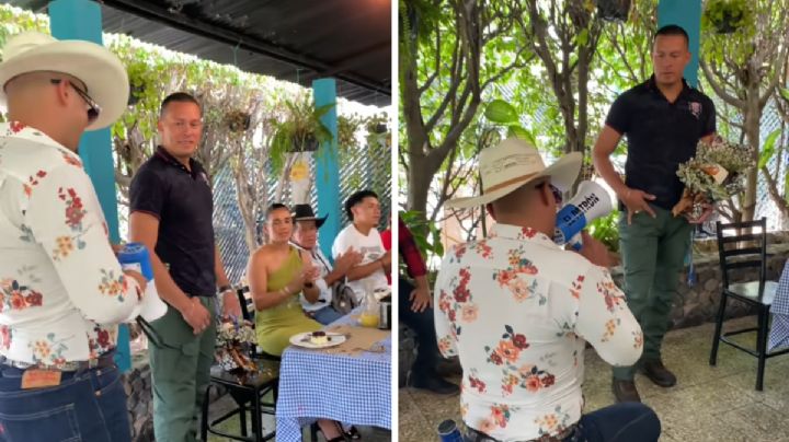 Hombre celebraba su cumpleaños con su exesposa y es interrumpido por su actual pareja | VIDEO