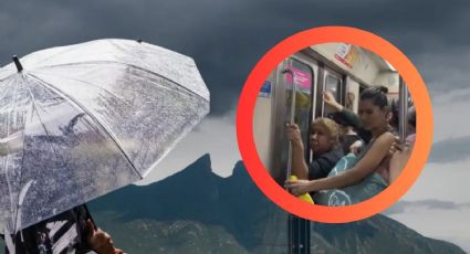 El Metro de Monterrey se convierte en 'regadera' durante la tormenta; tienen goteras los vagones | VIDEO