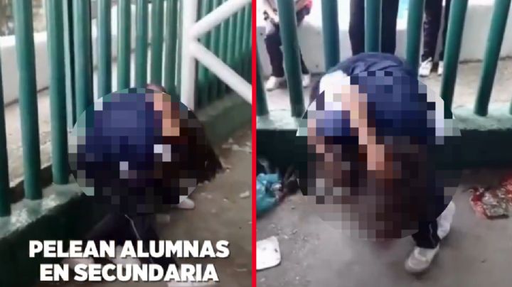 Graban pelea entre alumnas afuera de secundaria en Monterrey; investigan los hechos