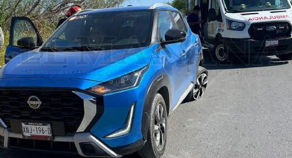 Chofer de DiDi cambia de carril y choca en Nuevo Laredo; así quedó el vehículo