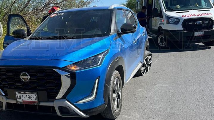 Chofer de DiDi cambia de carril y choca en Nuevo Laredo; así quedó el vehículo