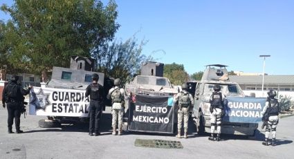 Elementos de la Guardia Nacional aseguran vehículos blindados en Nuevo León