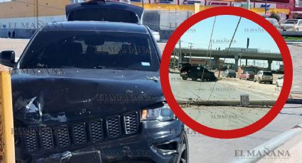 Hombre estrella brutalmente su camioneta contra poste y deja sin luz a la colonia Lomas del Río