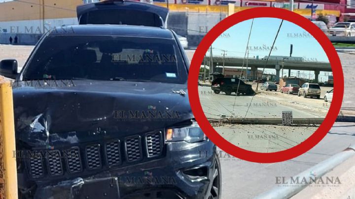 Hombre estrella brutalmente su camioneta contra poste y deja sin luz a la colonia Lomas del Río