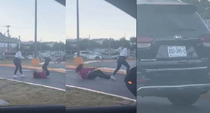 Mujer es golpeada brutalmente afuera de Walmart en Nuevo León; captan placas de atacantes