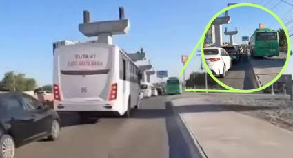 Captan a chofer circulando por la banqueta; autoridades lo identifican y sancionan | VIDEO