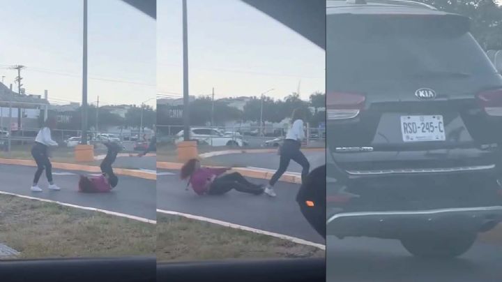 Mujer es golpeada brutalmente afuera de Walmart en Nuevo León; captan placas de atacantes