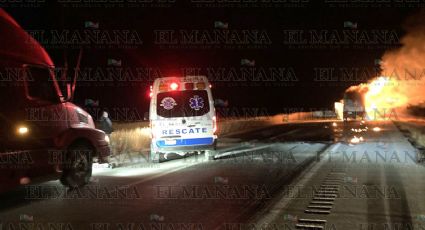 Repartidor queda mutilado y con quemaduras tras brutal choque en Autopista Nuevo Laredo-Monterrey