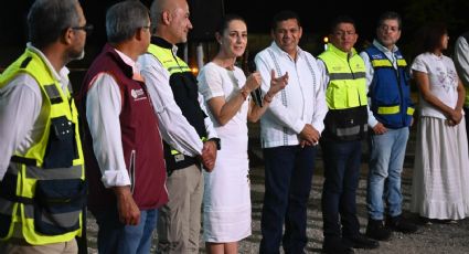 Claudia Sheinbaum supervisa ampliación de la carretera Macuspana-Escárcega
