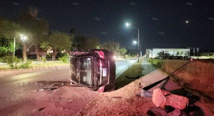 Abandona su flamante Nissan y huye después de volcarse sobre la Paseo Colón