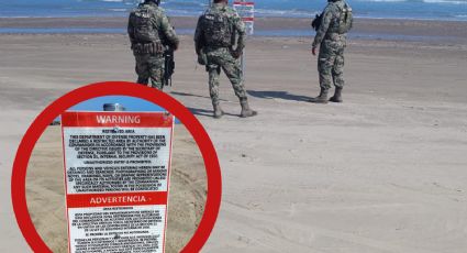 Hallan señalamientos de zona militar estadounidense en playas de Tamaulipas