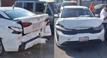 Nuevo Laredo: carambola en la Venezuela; cinco autos chocaron uno tras otro