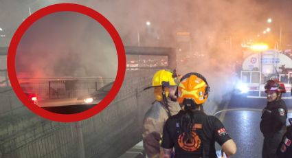 Voraz incendio cerca de la línea 2 del Metro causa pánico en Monterrey; ¿hubo heridos?