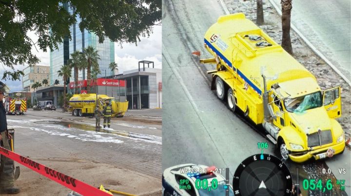 Persecución de película en Hermosillo; Hombre escapa en pipa robada y es atrapado en megaoperativo | VIDEO