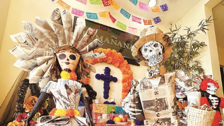 Concurso de catrinas: hacen obras de arte con El Mañana de Nuevo Laredo