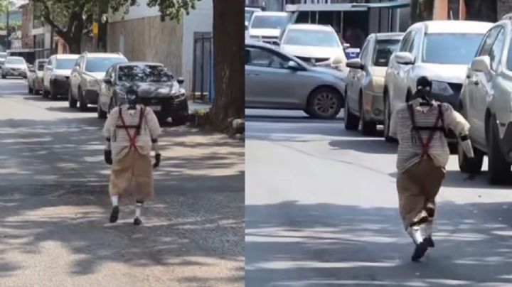 Robot disfrazado de 'El Chavo del 8' corre por las calles de Tamaulipas y se hace viral | VIDEO