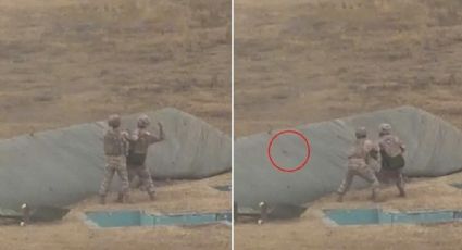 Soldado lanza mal granada y casi provoca explosión mortal en el entrenamiento | VIDEO