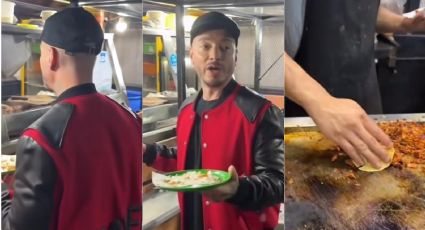 J Balvin es sorprendido comiendo tacos en puesto callejero en su visita a México