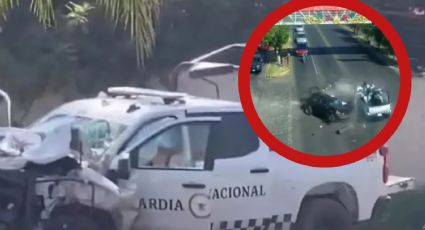 MOMENTO EXACTO en que patrulla de la GN embiste brutalmente una camioneta y mata a 4 personas