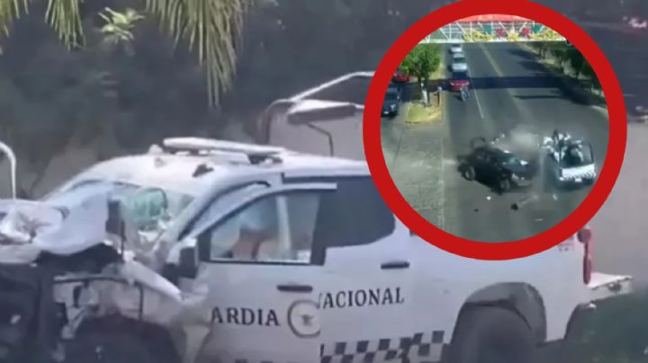 MOMENTO EXACTO en que patrulla de la GN embiste brutalmente una camioneta y mata a 4 personas