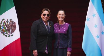 Claudia Sheinbaum recibe en Palacio Nacional a Xiomara Castro, presidenta de Honduras