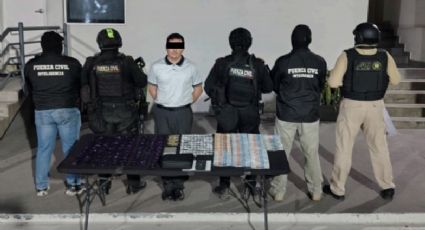 Aseguran 95 dosis de metanfetaminas en Nuevo León; una persona fue detenida