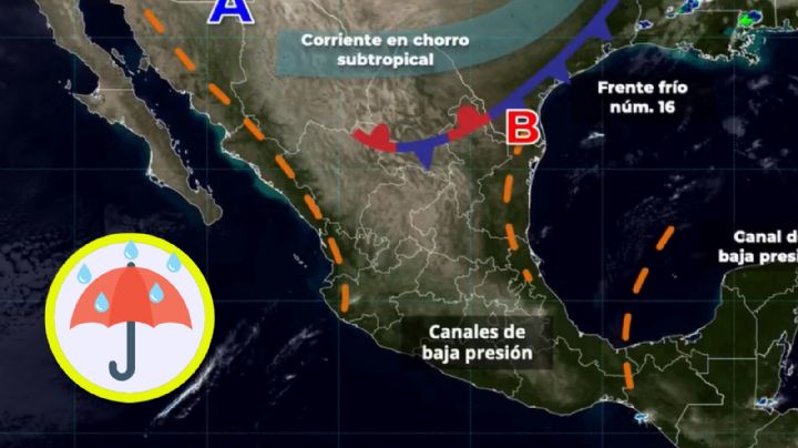 Frente Frío: pronostican fuertes lluvias este martes 25 en estos estados