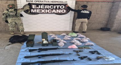 Gabinete de Seguridad catea inmueble y asegura armas largas en Sonora