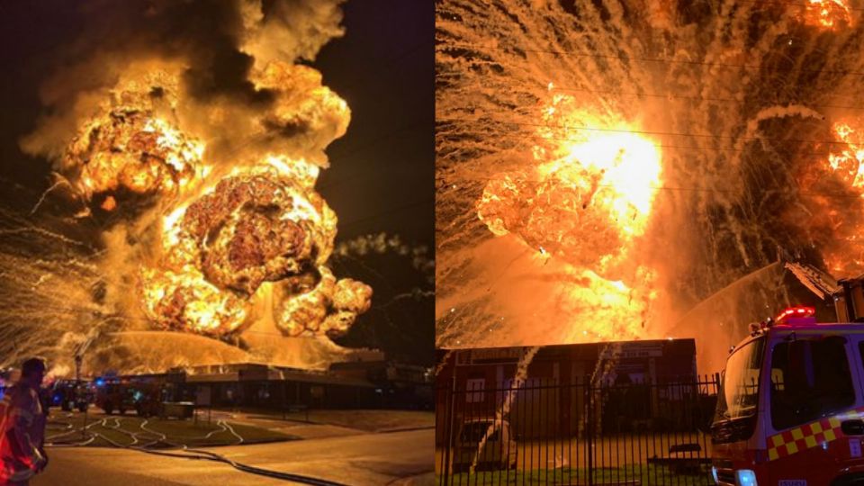 Una planta de residuos provocó una explosión con llamas de 150 metros