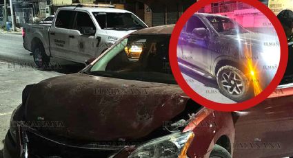 A jovencito se le termina 'la fiesta' tras estrellarse contra camioneta en la colonia Mirador