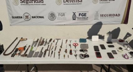 Guardia Nacional realiza cateo en cárcel de Culiacán; incautaron máquinas para tatuar y celulares