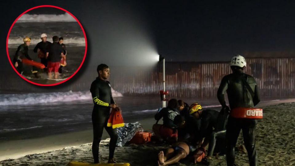 Autoridades locales recordaron que la franja del muro fronterizo en Playas de Tijuana es una de las más peligrosas debido a las corrientes y a la estructura metálica que se interna en el océano