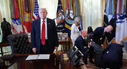 Hombre se desmaya durante conferencia de Trump; así reaccionó el mandatario | VIDEO