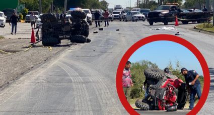 Joven de 19 años vuelca en su cuatrimoto y es aplastado por camión en Tamaulipas