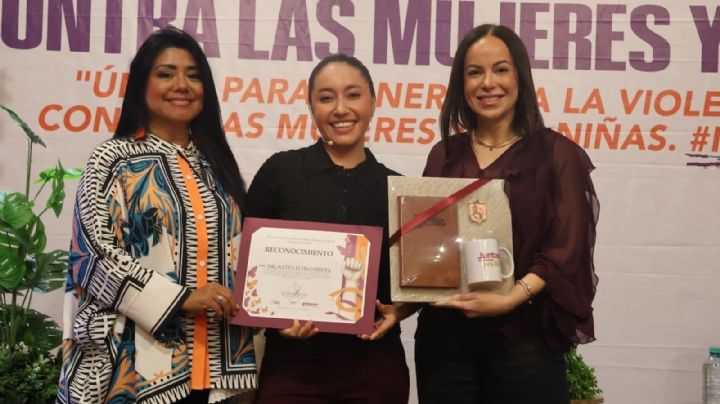 Inspira Katya Echazarreta con "Un Espacio sin Límites" en el marco de la cartelera naranja de INMUJER