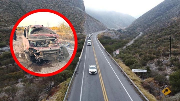 Mujer se mata en aparatosa volcadura; perdió el control en la Carretera Monclova-Monterrey