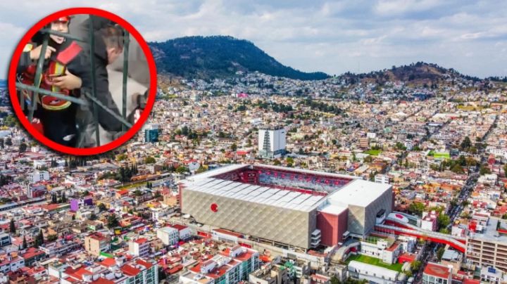 Aficionado del Toluca cae en fosa del Nemesio Diez durante festejos del bicampeonato