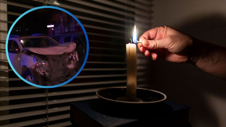 Macroapagón desquicia el Centro de Monterrey; semáforos apagados provocan brutal choque de camionetas