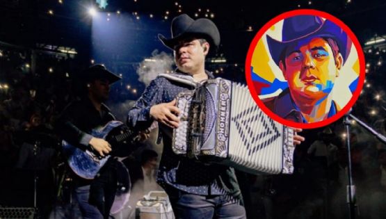 Alfredo Olivas firma pintura de una fan; será rifado para pagar su cirugía de riñón