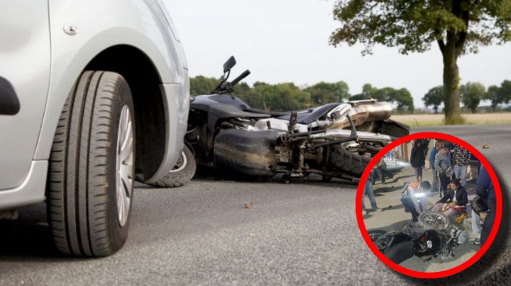 Menor de 3 años herido en fuerte accidente vial; iban en motocicleta junto a su familia