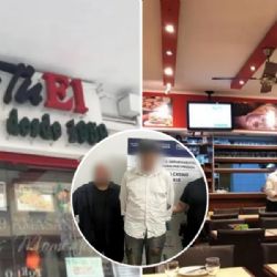 Brutal pelea por celos deja destrozos en pizzería; encontró a su pareja comiendo con otro