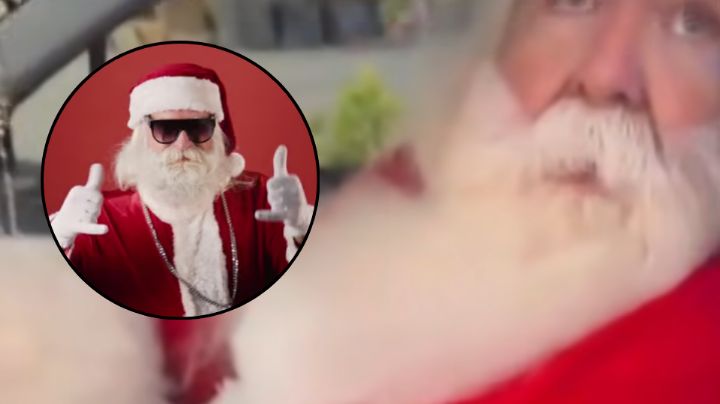 MOMENTO EXACTO en que Santa Claus es detenido; policía le reclama no haberle traído una bicicleta