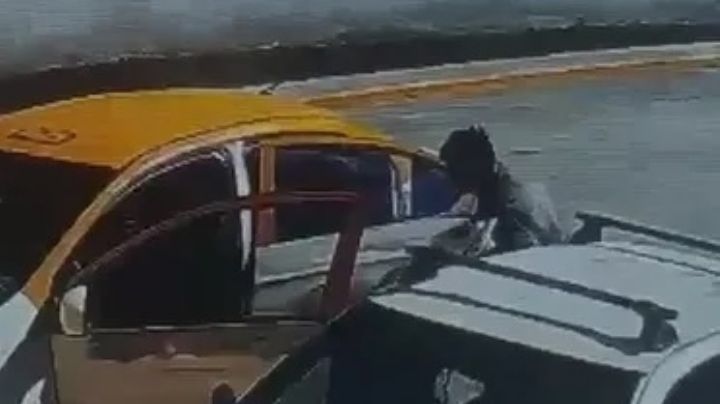 Captan a hombre robando cabezas de res; llegó en taxi para cometer el atraco | VIDEO
