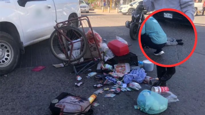 Atropellan a abuelita junto a sus nietos en triciclo; destruyen sus regalos de navidad y su herramienta de trabajo