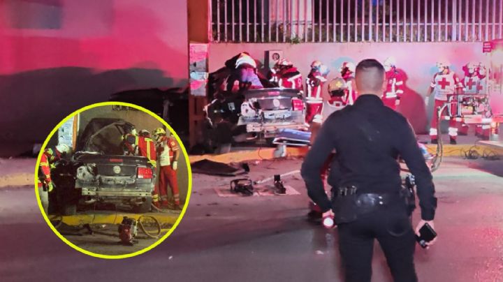 Trágica Navidad: Mustang se impacta de lleno con poste de CFE frente al ICEST; hay un fallecido