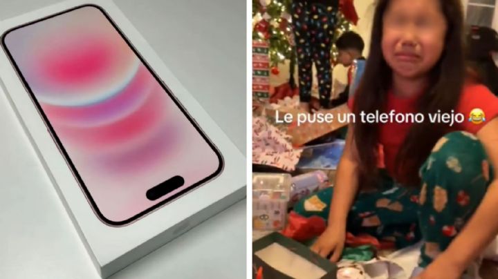Niña pide un iPhone de regalo a Santa Claus; llora desconsolada al abrir la caja | VIDEO
