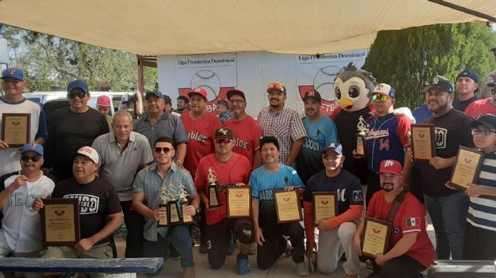 Premian a los mejores equipos y peloteros en la liga Fronteriza Dominical de Softball